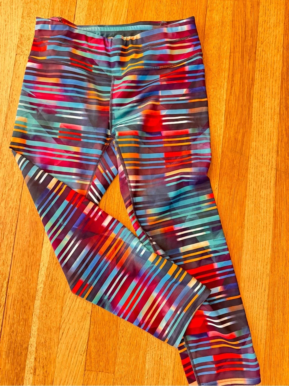Athleta multicolored Striped Active Leggings